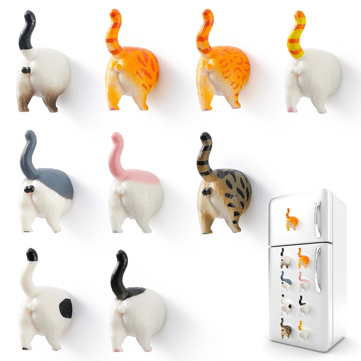 MeowButts™ – 9pcs Funny Cat Butt Fridge Magnets | The Purr-fect Gag Gift!