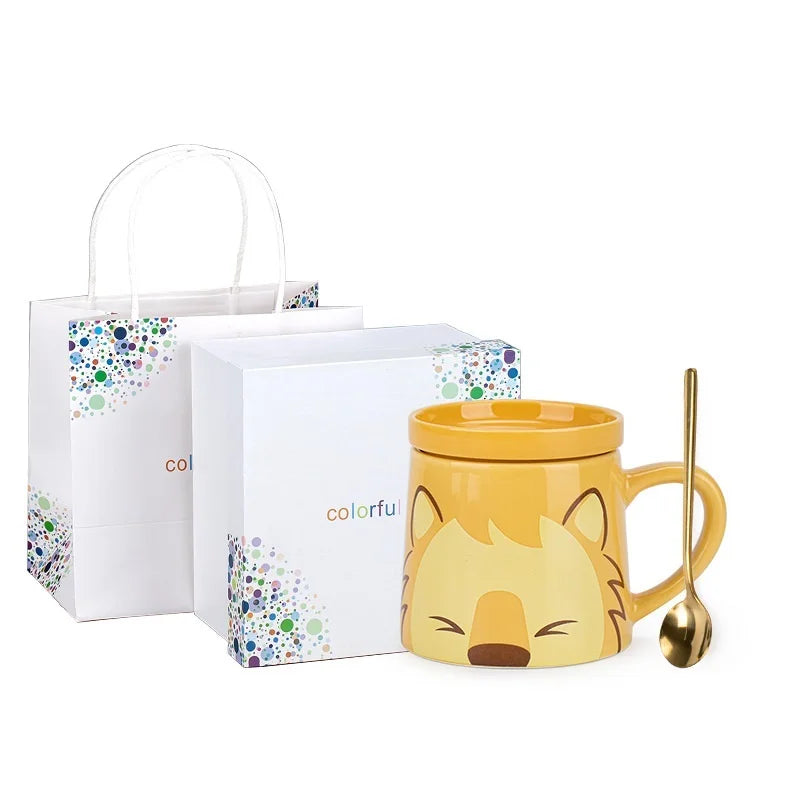Meow Mug™ – The Cutest Cat Cup with Lid & Spoon | 300ml Ceramic Joy