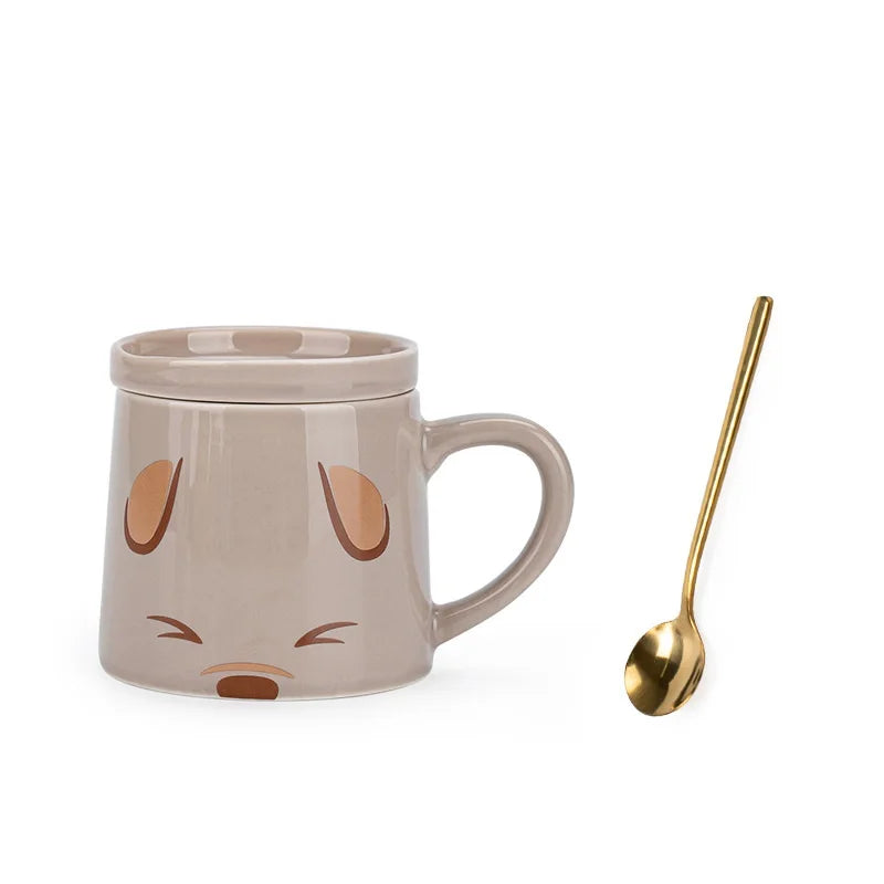 Meow Mug™ – The Cutest Cat Cup with Lid & Spoon | 300ml Ceramic Joy