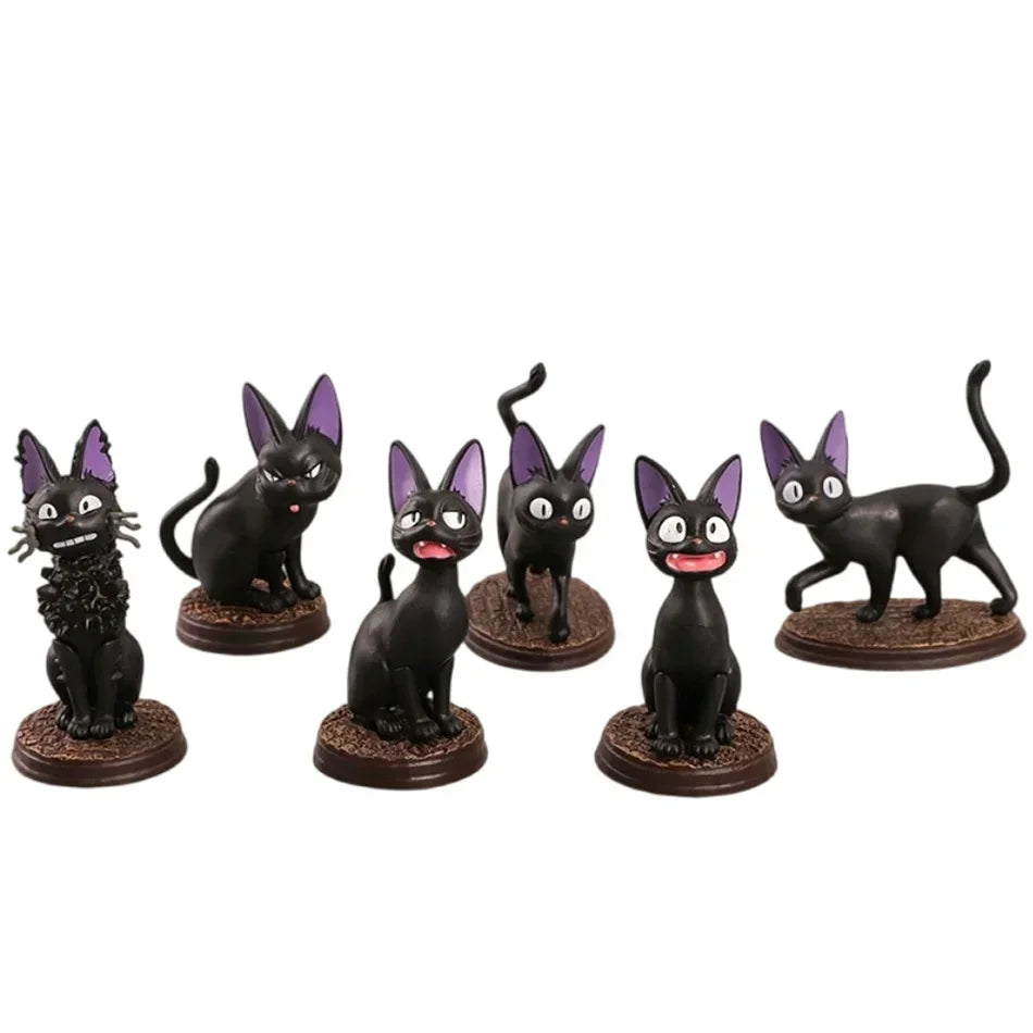Jiji Magic™ – 6pcs Black Cat Figure Set | Inspired by Hayao Miyazaki’s Beloved Cat