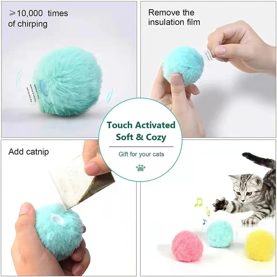 Meow Motion™ – Smart Interactive Cat Ball with Real Animal Sounds & Catnip Fun