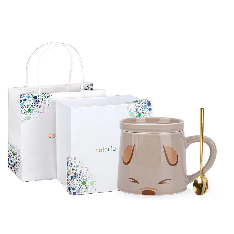 Meow Mug™ – The Cutest Cat Cup with Lid & Spoon | 300ml Ceramic Joy