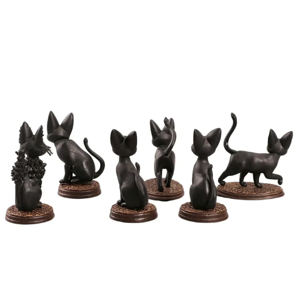 Jiji Magic™ – 6pcs Black Cat Figure Set | Inspired by Hayao Miyazaki’s Beloved Cat