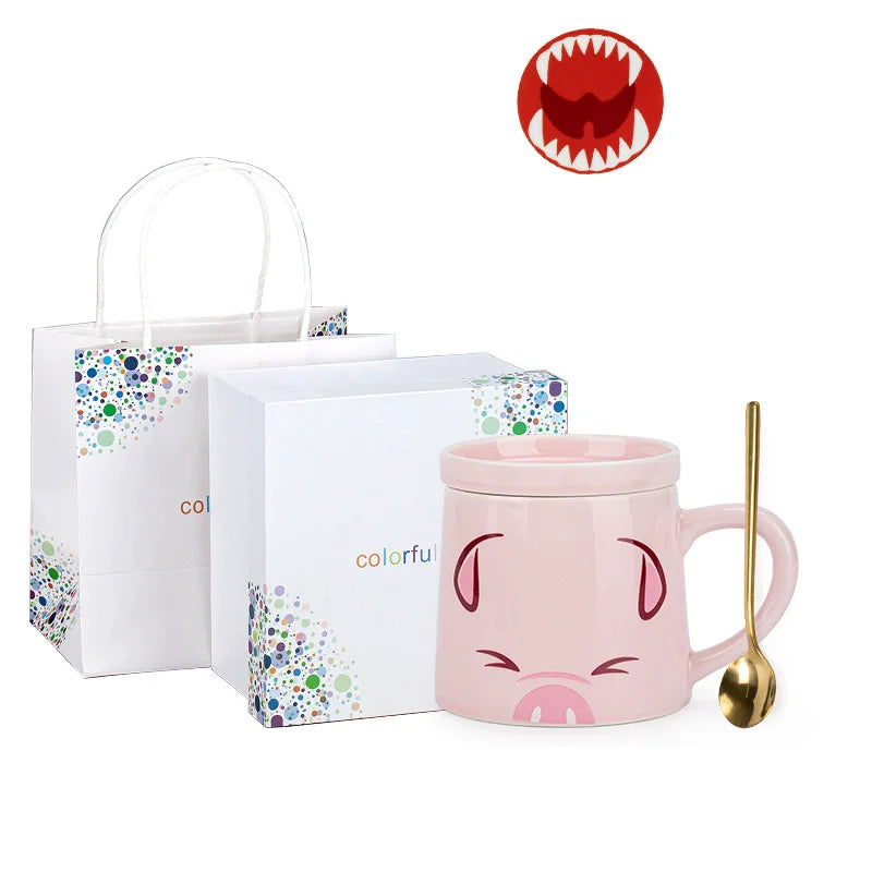 Meow Mug™ – The Cutest Cat Cup with Lid & Spoon | 300ml Ceramic Joy