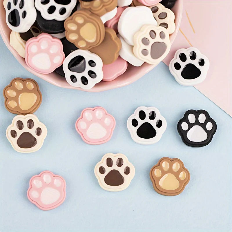 PawSteps™ – 5pcs Cute Cat Paw Print Fridge Magnets | Soft Touch of Whiskered Feet
