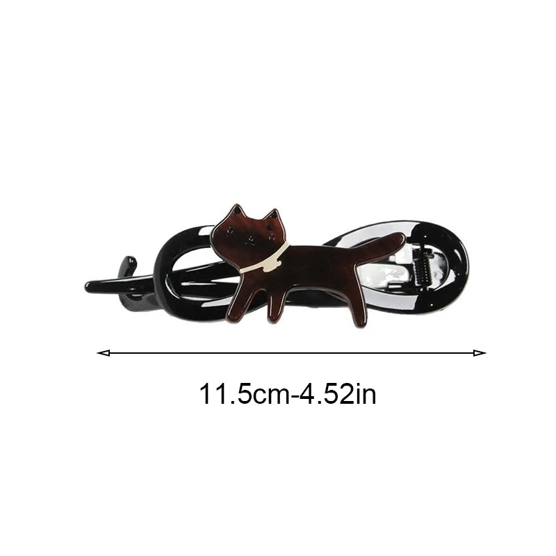 Leopard Chic Cat Hair Clip – Elegant Bun & Twist Claw for Stylish Looks