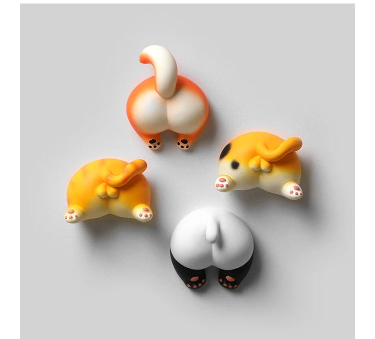 Kitty Butts™ – Funny Cat Butt Fridge Magnets Set | Cute Resin Decoration for Fridge & Office
