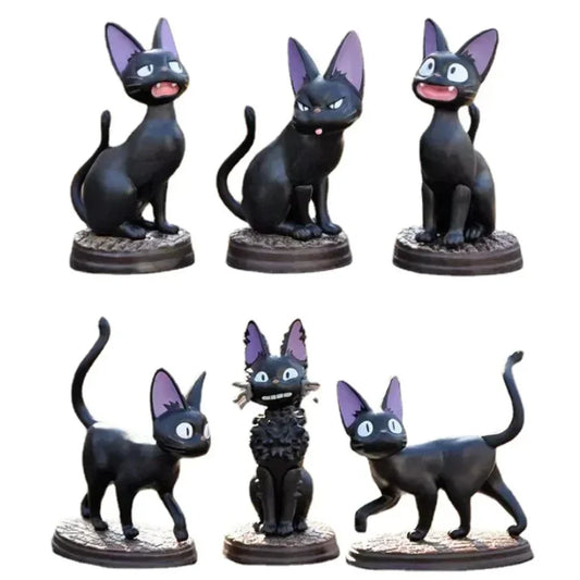 Jiji Magic™ – 6pcs Black Cat Figure Set | Inspired by Hayao Miyazaki’s Beloved Cat