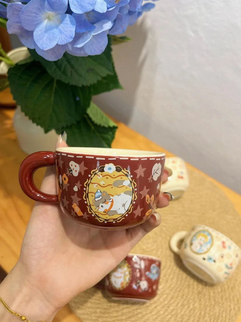 MeowLuck™ Vintage Ceramic Cup