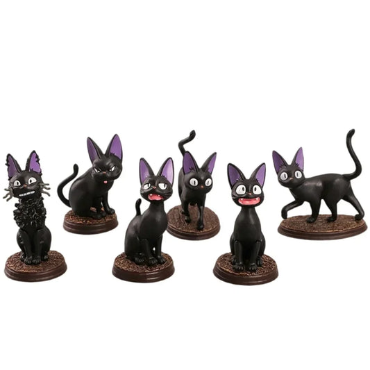 Jiji Magic™ – 6pcs Black Cat Figure Set | Inspired by Hayao Miyazaki’s Beloved Cat