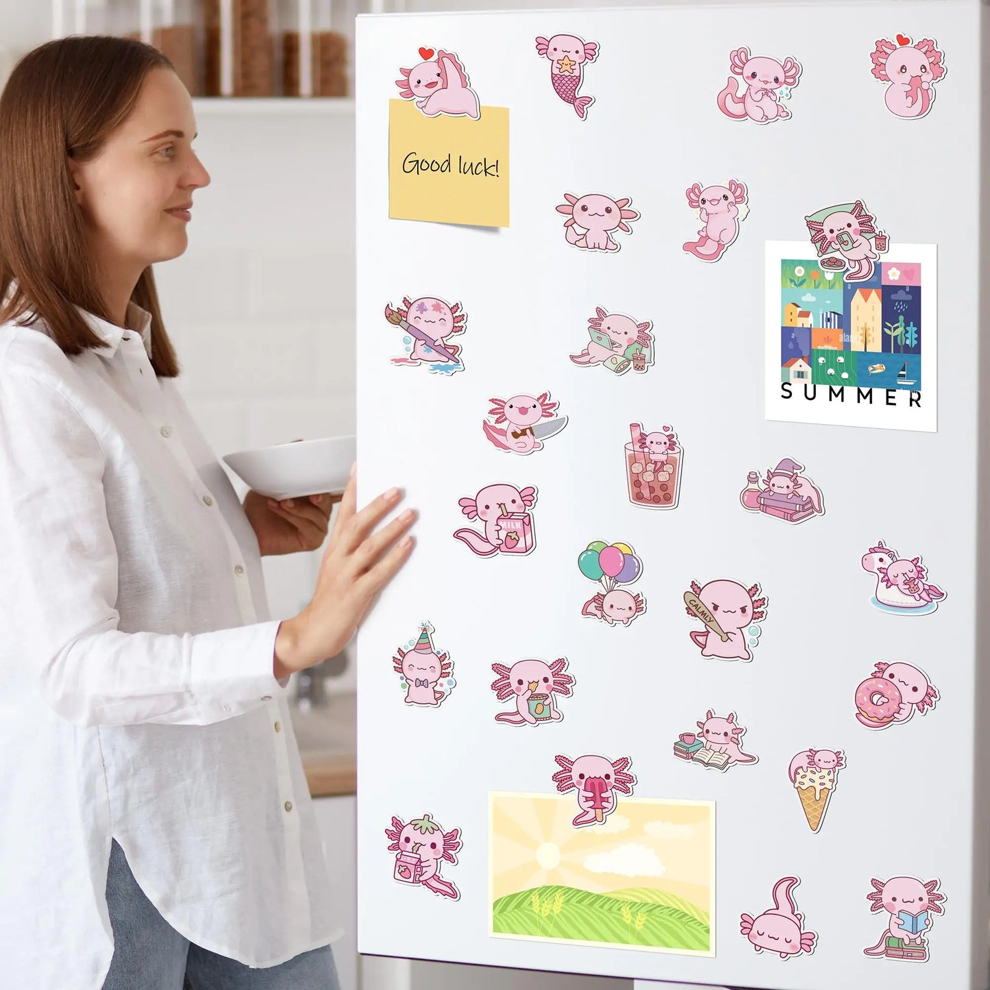 MeowMix™ – 25pcs Cute Black Cat Fridge Magnets Set | Funny & Floral Decor for Cat Lovers
